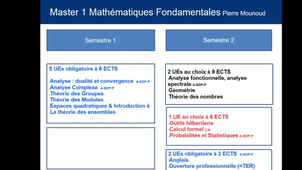 Présentation générale du master mathématiques et applications - Philippe Jaming