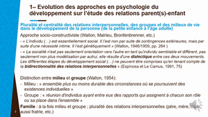 PFA - Approche psychologique - La relation parents enfant 1/2