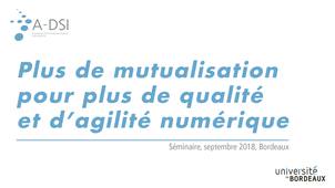 Industrialisation d'une production répartie