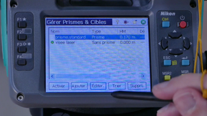 Projet STEP ITAP - Usage du tachéomètre, chapitre 8 : Ajouter ou modifier un prisme ou une canne