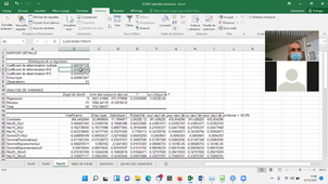 petit tuto rapide sur R, excel, et Calc pour obtenir les résultats complets d'une régression multiple