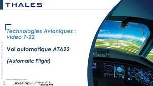 Technologies avioniques 7 Vol auto 22