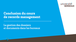 Conclusion du cours de records management