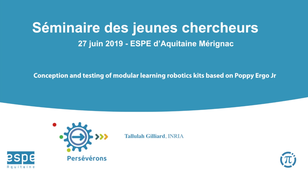 Conception and testing of modular learning robotics kits based on Poppy Ergo Jr