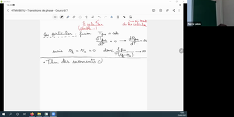 Transitions de phase M1 - Cours 6 et 7