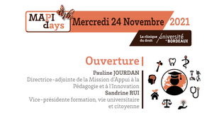 Mapi day - L'enseignement clinique - Ouverture