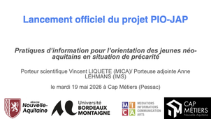 Présentation du projet PIO-JAP par Vincent Liquète