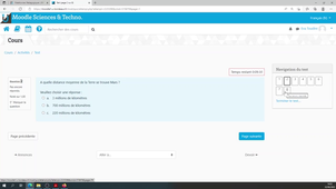 Naviguer à l'intérieur d'une activité Test dans Moodle - Tutothèque étudiants