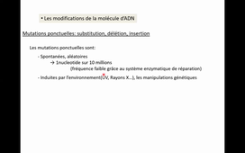 Evolution des génomes et sources de la variabilité génomique 1/2