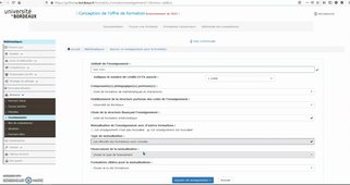 Tutoriel pour saisir les informations de la partie enseignement et activité pédagogique dans l'outil GOF construction