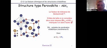 Chimie Inorganique 3  Cours n°9 La structure perovskite