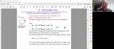 Antiferromagnetic and Ferrimagnetic solids : the molecular mean field