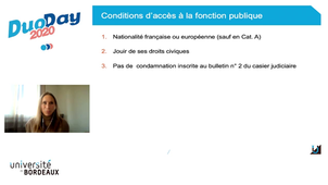 Duoday 2020 / Modes de recrutement à l'université