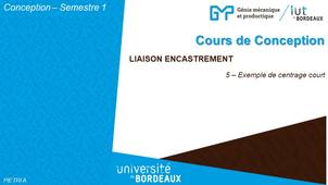 Cours de Conception - Centrage court et appui plan