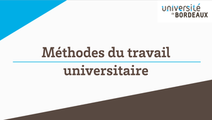 Méthodes du travail universitaire MTU