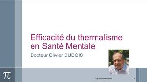 Efficacité du thermalisme en santé mentale