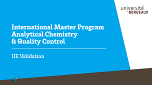 Presentation of UE 7 Validation