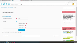 Choisir le format de l'activité Wiki dans Moodle - Tutothèque étudiants