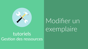 [Notice de fonds] Modifier un exemplaire