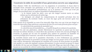 3.2.7 Construire la table de mortalité d'une génération - Le calcul des quotients de mortalité dans une génération ouverte
