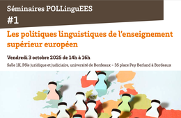 Séminaire PoLLinguEES #1 Les politiques linguistiques de l’enseignement supérieur européen - François GRIN