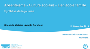 Synthèse de la journée