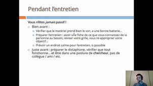 Mémoire M2 - Etudes qualitatives - 4 - Mener un entretien