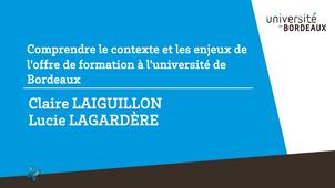 Comprendre le contexte et les enjeux de l'offre de formation à l'université de Bordeaux