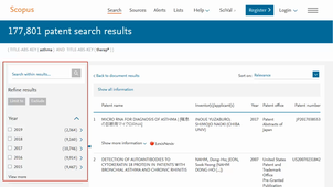Scopus Rechercher des brevets