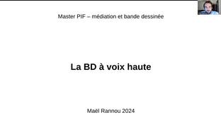 Médiation BD 03 - La BD à voix haute