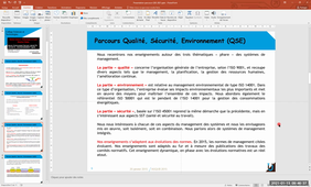 Présentation du pacours QSE