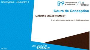 Cours de Conception - Liaisons encastrements 2