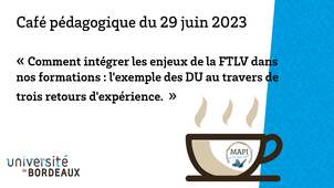 ☕ Café pédagogique -  Comment intégrer les enjeux de la FTLV dans nos formations : l'exemple des DU au travers de trois retours d'expérience